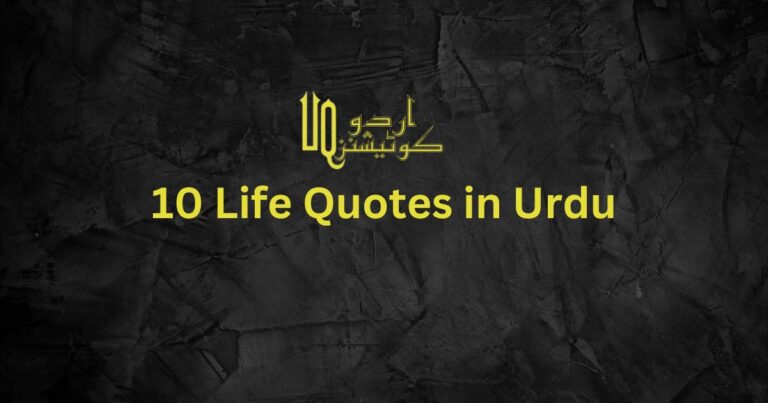 10 Life Quotes In Urdu