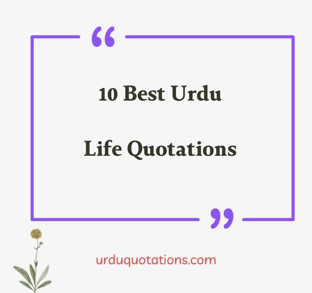10 Best Life Quotations in Urdu